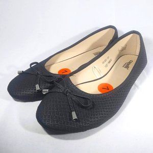 Women's Black Capelli Textured Flats Size 7 New